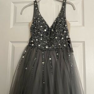 Grey/Silver Prom Dress